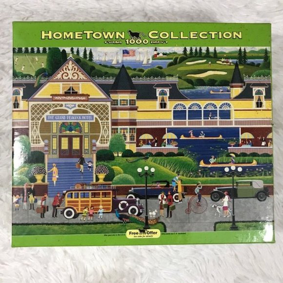 Hometown Collection Grand Peacock Hotel & New England Lighthouse Puzzles Set - Picture 8 of 16